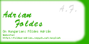 adrian foldes business card